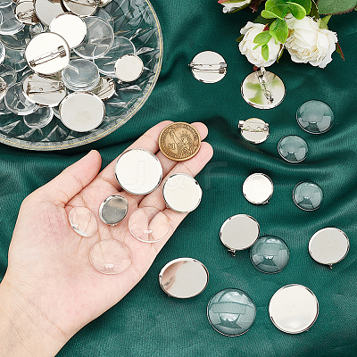 DIY Blank Dome Brooch Making Kit DIY-UN0004-73-1
