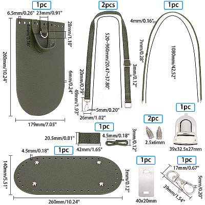 PU Leather Shoulder Bag Making Kits DIY-WH0209-77-1