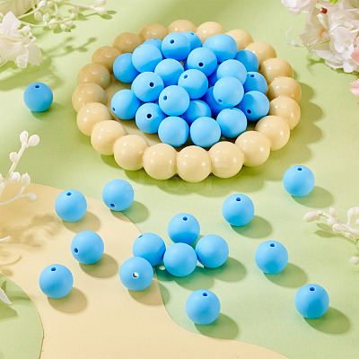 50Pcs Food Grade Eco-Friendly Silicone Beads SIL-TA0002-89I-1