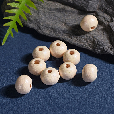 Natural Wood Beads WOOD-Q017-8mm-06-LF-1