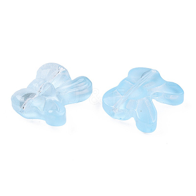 Transparent Spray Painted Glass Beads LS-GLAA-N035-025-C03-1