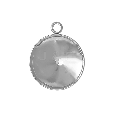 304 Stainless Steel Pendant Cabochon Settings PW-WG002AB-04-1