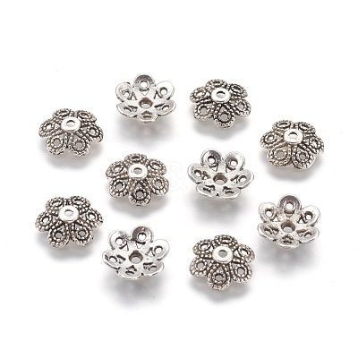Tibetan Style Alloy Bead Caps X-LF10883Y-NF-1