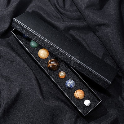 Natural Gemstone Eight Planets of the Solar System Display Decorations G-F734-13-1