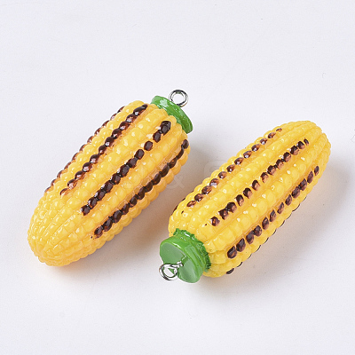Autumn Theme Resin Pendants RESI-T028-61-1