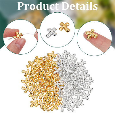 100Pcs 2 Colors Alloy Beads FIND-ME0002-96-1