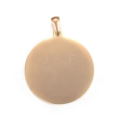 Ion Plating(IP) 304 Stainless Steel Pendants STAS-P063-09G-1