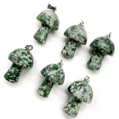 Natural Green Spot Jasper Pendants FIND-SZC0010-549-1