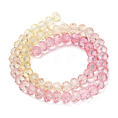 Transparent Painted Glass Beads Strands DGLA-A034-T6mm-A09-1