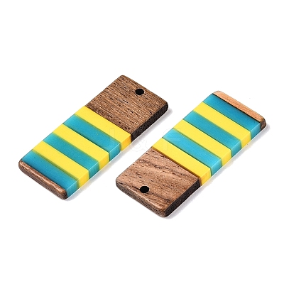 Epoxy Resin & Walnut Wood Pendants RESI-N039-121K-1
