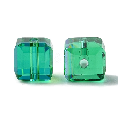 100Pcs Transparent Electroplate Glass Beads GLAA-K064-08A-AB02-1