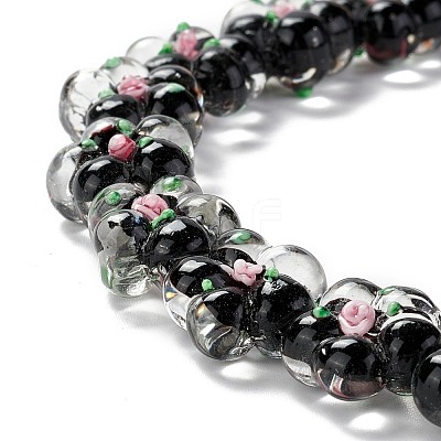 Handmade Lampwork Beads Strands LAMP-D015-08D-1