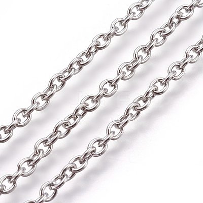 Tarnish Resistant 304 Stainless Steel Cable Chains CHS-R003-0.8mm-1