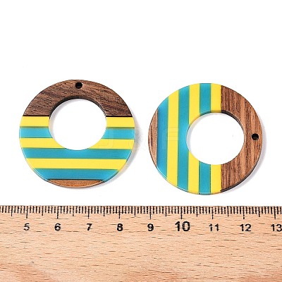 Epoxy Resin & Walnut Wood Pendants RESI-N039-121U-1