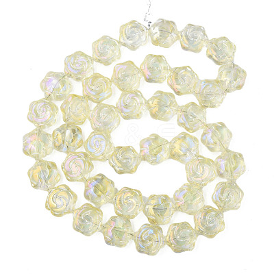 Electroplate Glass Beads Strands EGLA-N008-018-D01-1