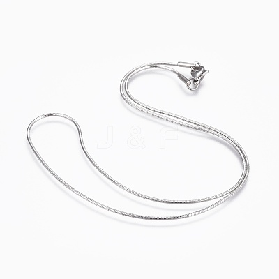 Non-Tarnish 304 Stainless Steel Snake Chain Necklaces NJEW-F248-01A-P-1
