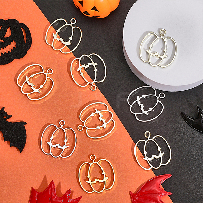 30Pcs 3 Colors Autumn Plating Alloy Open Back Bezel Pendants FIND-CA0007-79-1