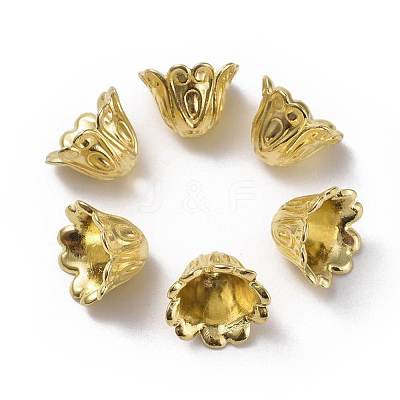 Tibetan Style Alloy Bead Caps TIBEB-EA9700YKG-G-LF-1