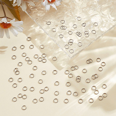 1500Pcs 304 Stainless Steel Split Rings STAS-ME0002-57-1