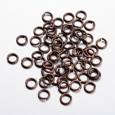 Brass Open Jump Rings KK-F371-7mm-02AB-1