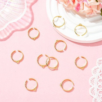 SHEGRACE Adjustable Brass Ring Components XGR0088G-132G-1