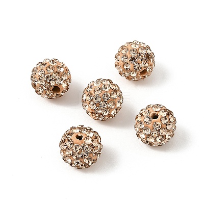 Pave Disco Ball Beads X-RB-A130-10mm-15-1