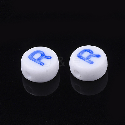 Initial Acrylic Beads X-OACR-E001-20R-1