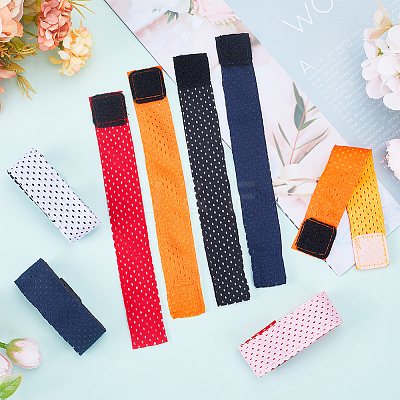 8Pcs 4 Colors Cloth Jersey Sleeve Bands AJEW-CP0005-97-1