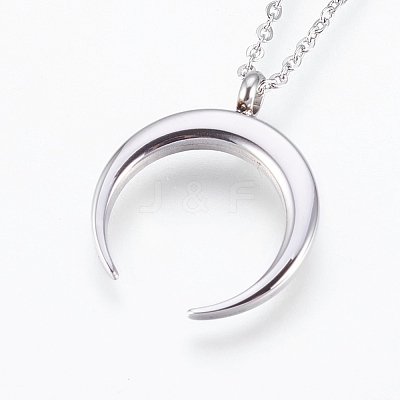 304 Stainless Steel Pendant  Necklaces NJEW-P224-16-1