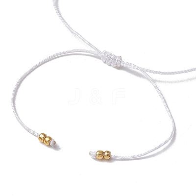 Natural Round Moonstone Beads Braided Bead Bracelets for Women BJEW-JB11655-02-1