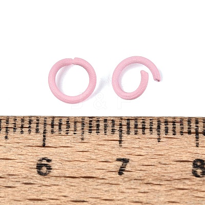 Spray Painted Iron Open Jump Rings IFIN-T017-04C-12-1
