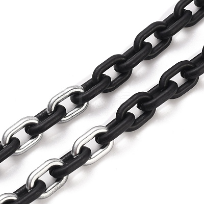 Spray Painted CCB Plastic Linking Eyeglasses Chains AJEW-EH00240-01-1