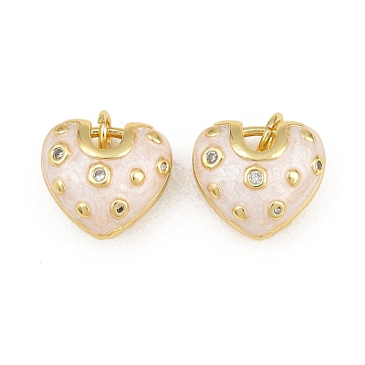 Brass Micro Pave Clear Cubic Zirconia Charms CU-CBAA571-12G-1