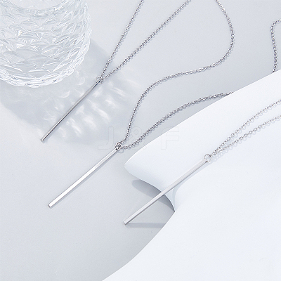 304 Stainless Steel Pendant Necklaces NJEW-FH0001-14B-1