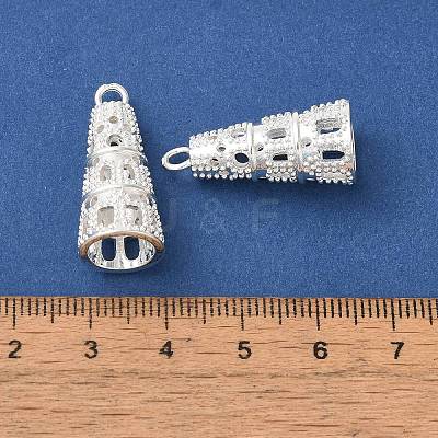 Rack Plating Cone Brass Pendants KK-F873-16S-1
