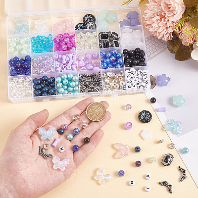 451Pcs 24 Styles Acrylic Beads OACR-HY0001-13-1