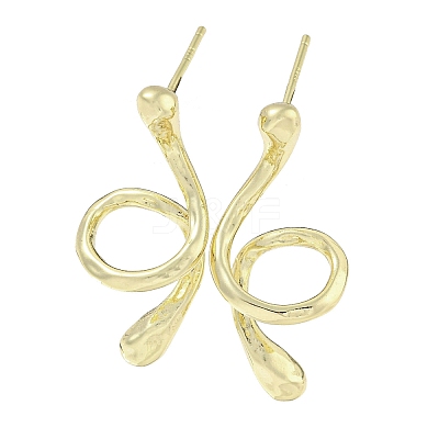 Brass Ear Studs Findings KK-R154-02G-1