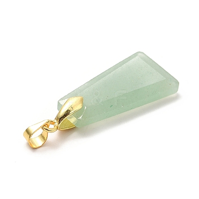 Natural Green Aventurine Pendants G-C045-01G-G-1