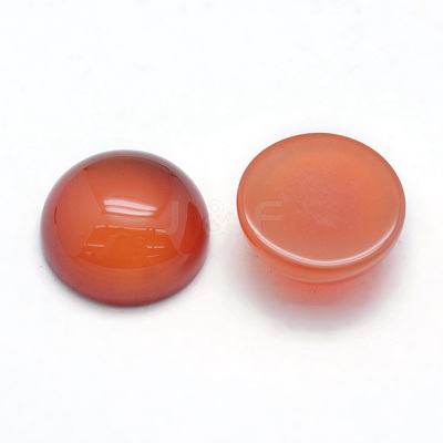 Natural Carnelian Cabochons G-P393-R18-10mm-1
