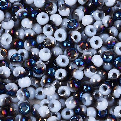 6/0 Half Plated Glass Beads SEED-N008-04D-1