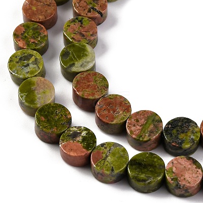 Natural Unakite Beads Strands G-C159-B05-01-1