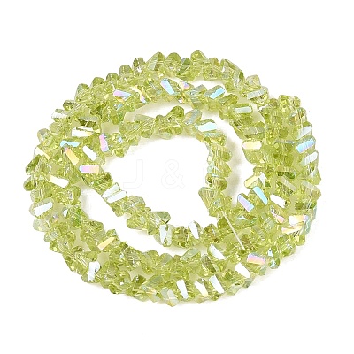 Electroplate Transparent Glass Beads Strands EGLA-Q139-01A-A17-1