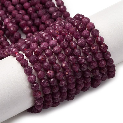 Natural Ruby Beads Strands G-A276-C10-4mm-1