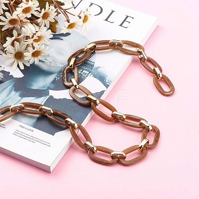 5 Strands 5 Colors Handmade Acrylic Cable Chains CHAC-SZ0001-02-1