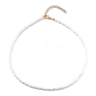Round Opaque Colours Glass Seed Beaded Necklaces NJEW-JN03362-04-1