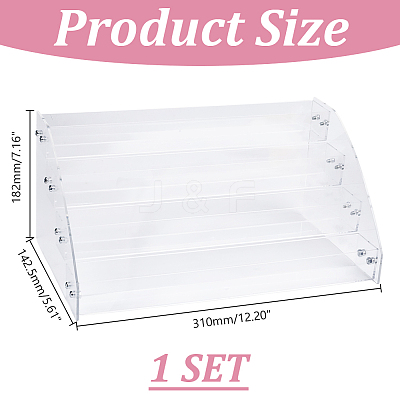 4-Tier Acrylic Display Risers for Jewelry ODIS-WH0030-175A-01-1
