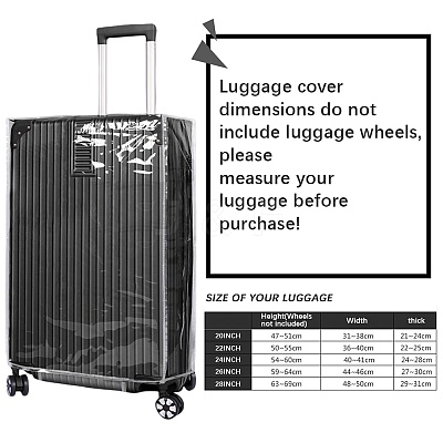 Transparent PVC Luggage Cover AJEW-WH20080-52N-1