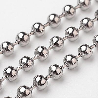 Tarnish Resistant 304 Stainless Steel Ball Chains CHS-O001-B-04-1