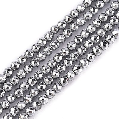 Non-Magnetic Synthetic Hematite Beads Strands X-G-G093-3mm-1