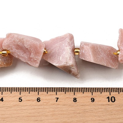 Raw Rough Natural Pink Opal Beads Strands G-Z087-B21-1
